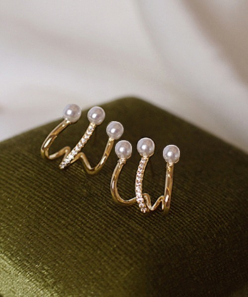 Miniministore(ミニミニストア)の「ピアス フェイクパール レディース結婚式(ピアス(両耳用)・レディース・ゴールド・FREE)」の4枚目の写真