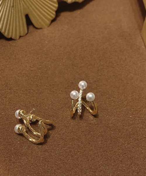 Miniministore(ミニミニストア)の「ピアス フェイクパール レディース結婚式(ピアス(両耳用)・レディース・ゴールド・FREE)」の3枚目の写真