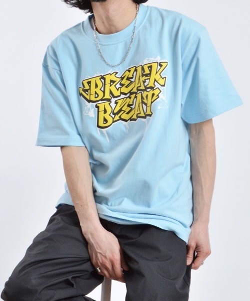 MODISH GAZE(モディシュガゼ)の「【MODISH GAZE】7.4スーパーヘビーオンス発泡プリントグラフィックプリントTシャツ BREAK BEAT(CP)(Tシャツ/カットソー・レディース・ホワイト/ブラック/ライトブルー・XL/L/M)」の21枚目の写真