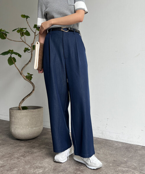 Chez toi（シェトワ）の「ストレッチデニムパンツ（デニムパンツ・レディース・インディゴブルー/サックスブルー・FREE）」の9枚目の写真