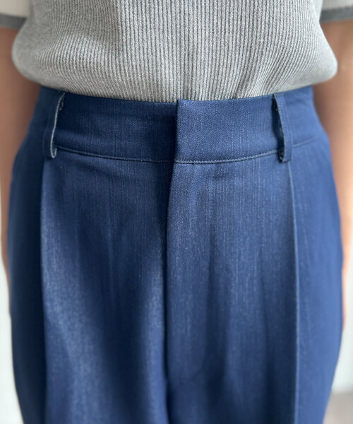 Chez toi（シェトワ）の「ストレッチデニムパンツ（デニムパンツ・レディース・インディゴブルー/サックスブルー・FREE）」の22枚目の写真