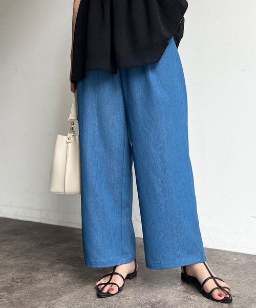 Chez toi（シェトワ）の「ストレッチデニムパンツ（デニムパンツ・レディース・インディゴブルー/サックスブルー・FREE）」の20枚目の写真