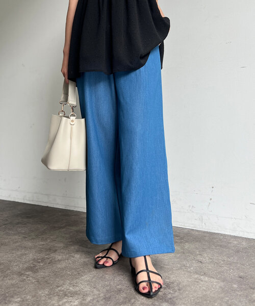 Chez toi（シェトワ）の「ストレッチデニムパンツ（デニムパンツ・レディース・インディゴブルー/サックスブルー・FREE）」の19枚目の写真