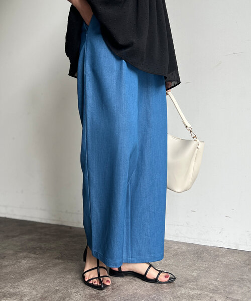 Chez toi（シェトワ）の「ストレッチデニムパンツ（デニムパンツ・レディース・インディゴブルー/サックスブルー・FREE）」の17枚目の写真