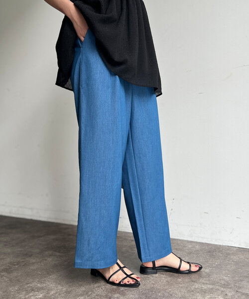 Chez toi（シェトワ）の「ストレッチデニムパンツ（デニムパンツ・レディース・インディゴブルー/サックスブルー・FREE）」の16枚目の写真