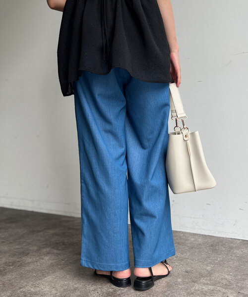 Chez toi（シェトワ）の「ストレッチデニムパンツ（デニムパンツ・レディース・インディゴブルー/サックスブルー・FREE）」の14枚目の写真