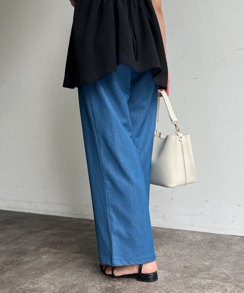 Chez toi（シェトワ）の「ストレッチデニムパンツ（デニムパンツ・レディース・インディゴブルー/サックスブルー・FREE）」の13枚目の写真