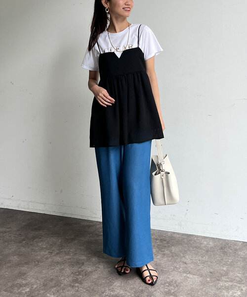 Chez toi（シェトワ）の「ストレッチデニムパンツ（デニムパンツ・レディース・インディゴブルー/サックスブルー・FREE）」の11枚目の写真