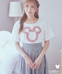 ミッキー/フリルアートTシャツ