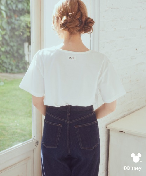 Disney(ディズニー)の「ミッキー/フリルアートTシャツ(Tシャツ/カットソー・レディース・ライトピンク/ライトグレー・FREE)」の6枚目の写真
