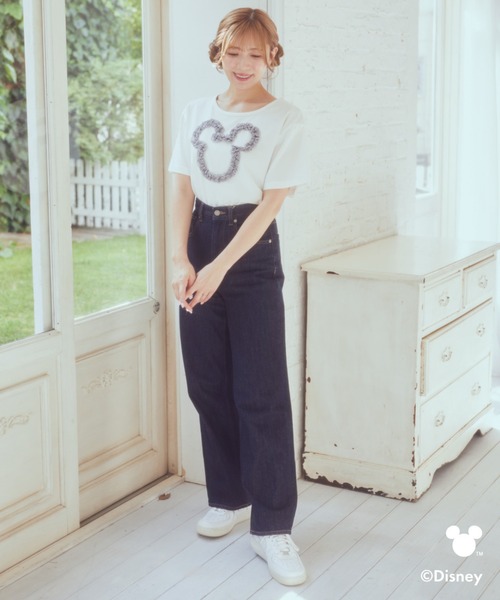 Disney(ディズニー)の「ミッキー/フリルアートTシャツ(Tシャツ/カットソー・レディース・ライトピンク/ライトグレー・FREE)」の12枚目の写真
