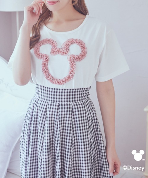 Disney(ディズニー)の「ミッキー/フリルアートTシャツ(Tシャツ/カットソー・レディース・ライトピンク/ライトグレー・FREE)」の20枚目の写真