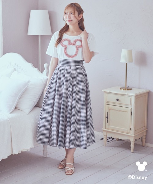 Disney(ディズニー)の「ミッキー/フリルアートTシャツ(Tシャツ/カットソー・レディース・ライトピンク/ライトグレー・FREE)」の16枚目の写真