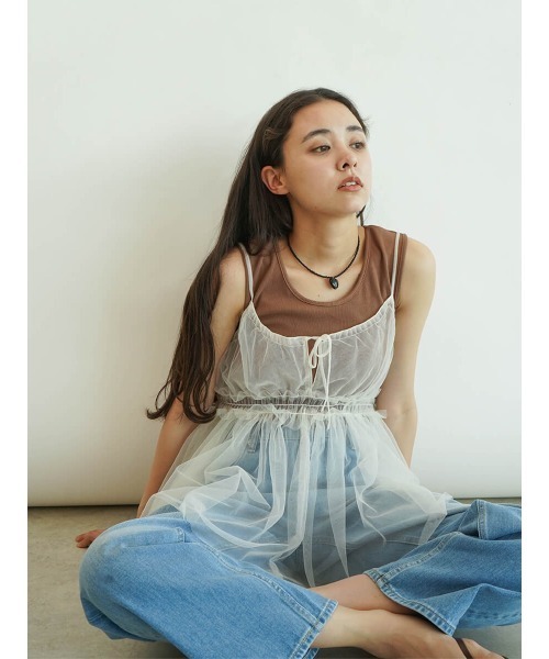 FIKA.（フィーカ）の「Ribbon tulle bustier（その他トップス）」 - WEAR