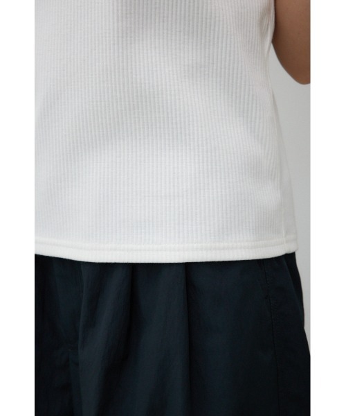 AZUL by moussy(アズールバイマウジー)の「2WAYギャザースリーブリブトップス(Tシャツ/カットソー・レディース・ライトグレー/アイボリー/ブラック・SMALL/MEDIUM)」の12枚目の写真