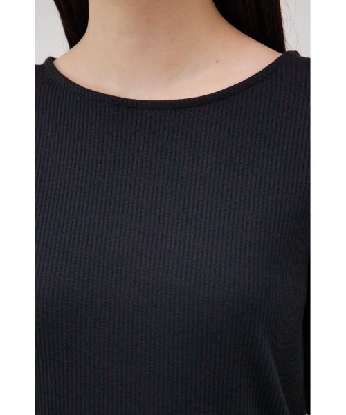 AZUL by moussy(アズールバイマウジー)の「2WAYギャザースリーブリブトップス(Tシャツ/カットソー・レディース・ライトグレー/アイボリー/ブラック・SMALL/MEDIUM)」の22枚目の写真