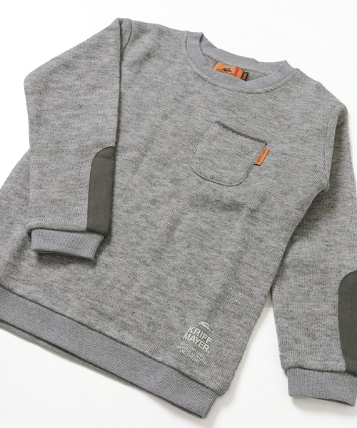 KRIFF MAYER Kid's Collection(クリフメイヤーキッズコレクション)の「【ふんわりスウェット】ふっくら裏起毛クルー(スウェット・キッズ・レンガ/グリーン/ネイビー/グレー/ブラック・120/130/140/150/160/170)」の2枚目の写真