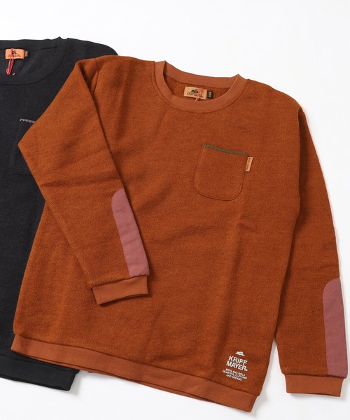 KRIFF MAYER Kid's Collection(クリフメイヤーキッズコレクション)の「【ふんわりスウェット】ふっくら裏起毛クルー(スウェット・キッズ・レンガ/グリーン/ネイビー/グレー/ブラック・120/130/140/150/160/170)」の5枚目の写真