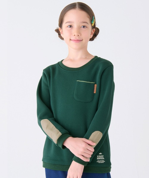 KRIFF MAYER Kid's Collection(クリフメイヤーキッズコレクション)の「【ふんわりスウェット】ふっくら裏起毛クルー(スウェット・キッズ・レンガ/グリーン/ネイビー/グレー/ブラック・120/130/140/150/160/170)」の6枚目の写真