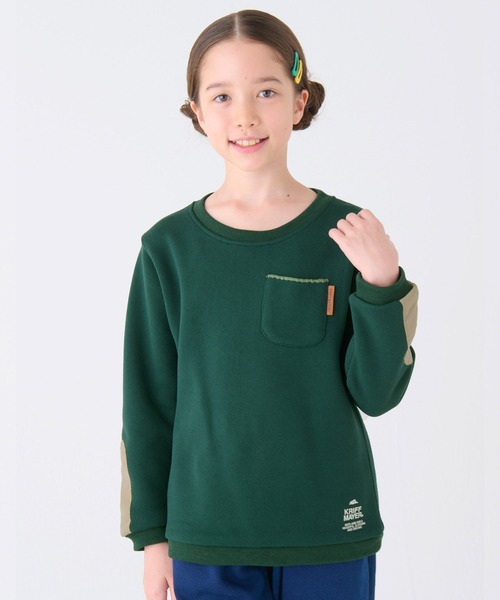KRIFF MAYER Kid's Collection(クリフメイヤーキッズコレクション)の「【ふんわりスウェット】ふっくら裏起毛クルー(スウェット・キッズ・レンガ/グリーン/ネイビー/グレー/ブラック・120/130/140/150/160/170)」の7枚目の写真