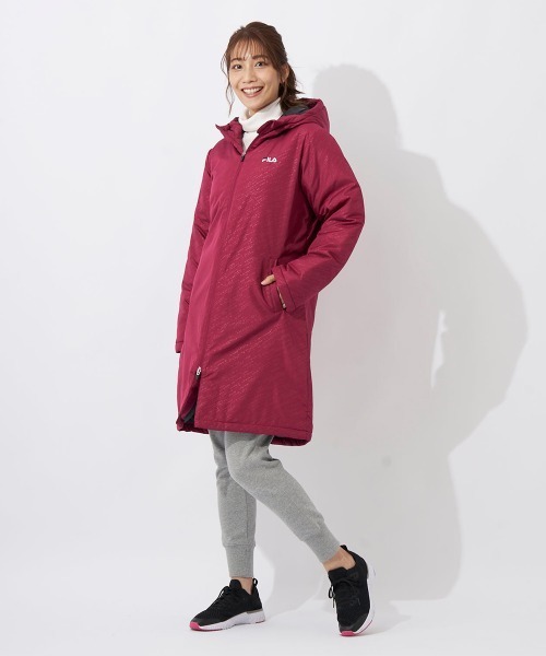 FILA（フィラ）の「中綿ベンチコート（その他アウター・レディース・ライトグレー/ワイン・MEDIUM/LARGE/X-LARGE/XX-LARGE）」の12枚目の写真