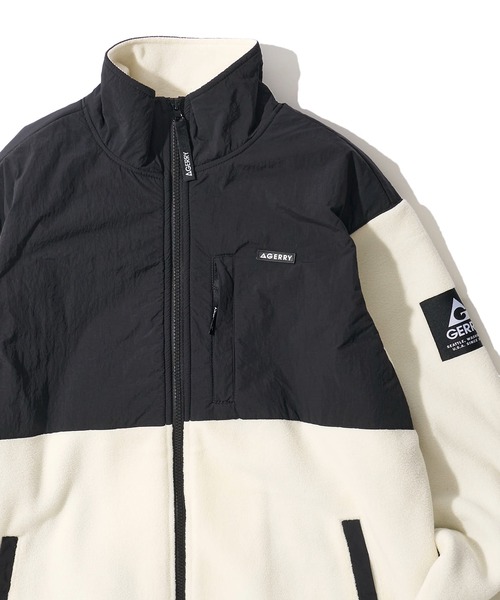 GERRY(ジェリー)の「【GERRY】ナイロン切替え スタンドカラーフリースジャケット(ブルゾン・メンズ・オートミール/ブラック/アイボリー/グレー/ブルー/パープル・MEDIUM/LARGE/X-LARGE)」の4枚目の写真
