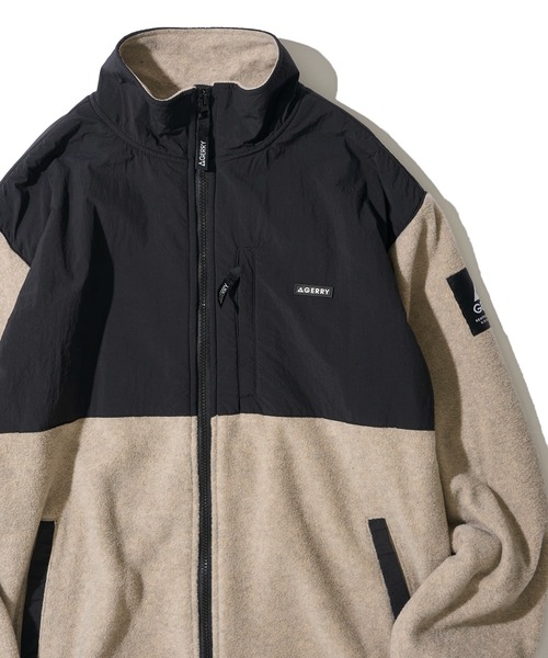 GERRY(ジェリー)の「【GERRY】ナイロン切替え スタンドカラーフリースジャケット(ブルゾン・メンズ・オートミール/ブラック/アイボリー/グレー/ブルー/パープル・MEDIUM/LARGE/X-LARGE)」の5枚目の写真