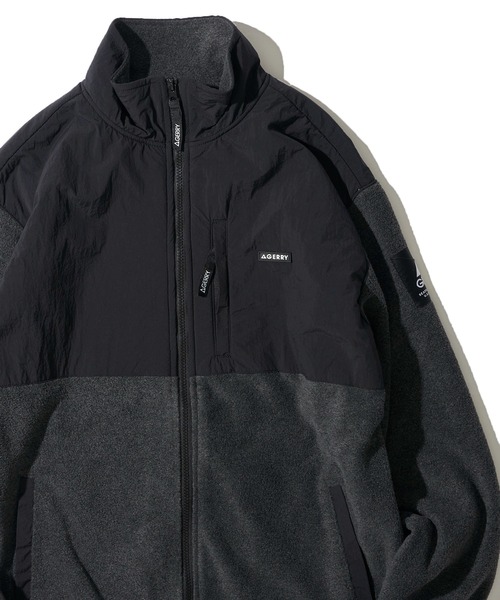 GERRY(ジェリー)の「【GERRY】ナイロン切替え スタンドカラーフリースジャケット(ブルゾン・メンズ・オートミール/ブラック/アイボリー/グレー/ブルー/パープル・MEDIUM/LARGE/X-LARGE)」の3枚目の写真