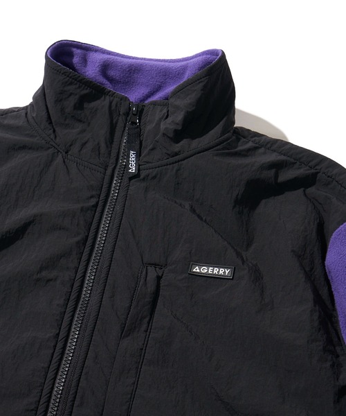 GERRY(ジェリー)の「【GERRY】ナイロン切替え スタンドカラーフリースジャケット(ブルゾン・メンズ・オートミール/ブラック/アイボリー/グレー/ブルー/パープル・MEDIUM/LARGE/X-LARGE)」の14枚目の写真