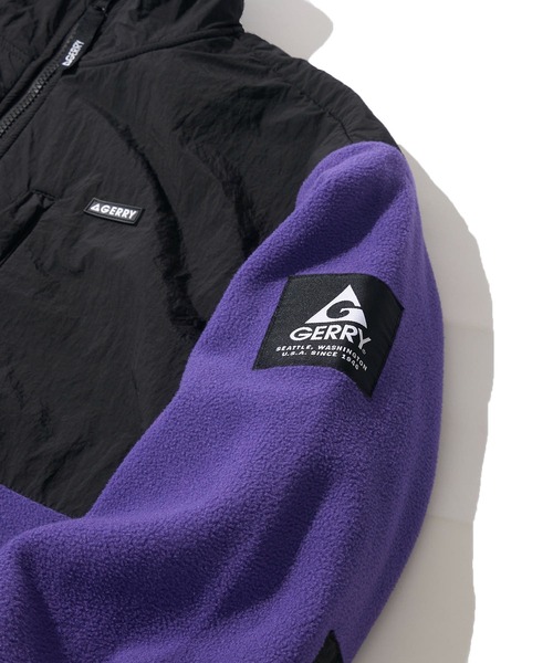 GERRY(ジェリー)の「【GERRY】ナイロン切替え スタンドカラーフリースジャケット(ブルゾン・メンズ・オートミール/ブラック/アイボリー/グレー/ブルー/パープル・MEDIUM/LARGE/X-LARGE)」の10枚目の写真