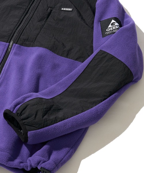 GERRY(ジェリー)の「【GERRY】ナイロン切替え スタンドカラーフリースジャケット(ブルゾン・メンズ・オートミール/ブラック/アイボリー/グレー/ブルー/パープル・MEDIUM/LARGE/X-LARGE)」の9枚目の写真