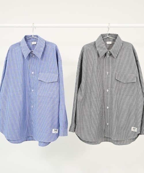 jeans-b（ジーンズベー）の「Jeans-b/ジーンズベー ストライプワイドシャツ（シャツ/ブラウス・キッズ・ブルー/ブラック・130cm/140cm/150cm/160cm/120cm）」の15枚目の写真