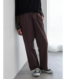 Samansa Mos2 blue | 【イージーケア】リネン混イージーパンツ(その他パンツ)