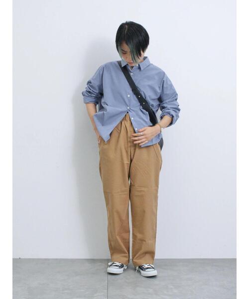 Samansa Mos2 blue（サマンサモスモスブルー）の「【イージーケア】リネン混イージーパンツ（その他パンツ・レディース・ブラック/グリーン/ブラウン/ネイビー/ベージュ・F）」の22枚目の写真