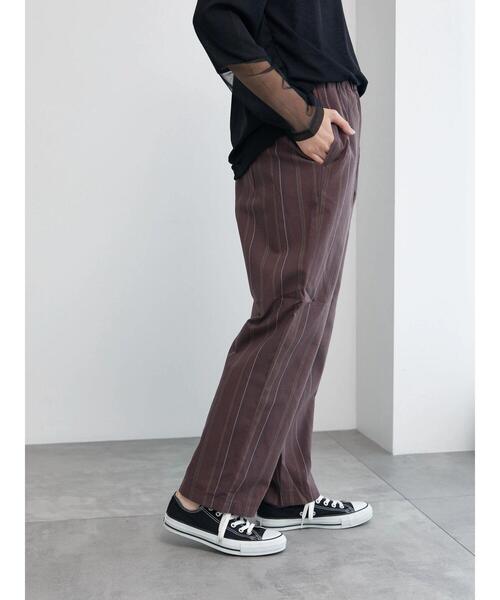 Samansa Mos2 blue（サマンサモスモスブルー）の「【イージーケア】リネン混イージーパンツ（その他パンツ・レディース・ブラック/グリーン/ブラウン/ネイビー/ベージュ・F）」の19枚目の写真