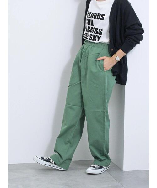 Samansa Mos2 blue（サマンサモスモスブルー）の「【イージーケア】リネン混イージーパンツ（その他パンツ・レディース・ブラック/グリーン/ブラウン/ネイビー/ベージュ・F）」の13枚目の写真