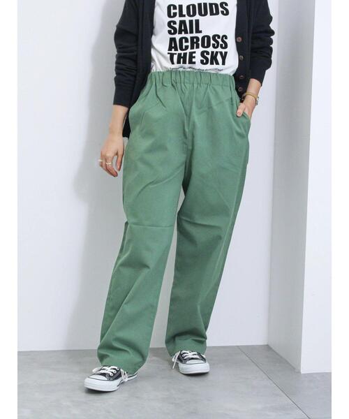 Samansa Mos2 blue（サマンサモスモスブルー）の「【イージーケア】リネン混イージーパンツ（その他パンツ・レディース・ブラック/グリーン/ブラウン/ネイビー/ベージュ・F）」の11枚目の写真