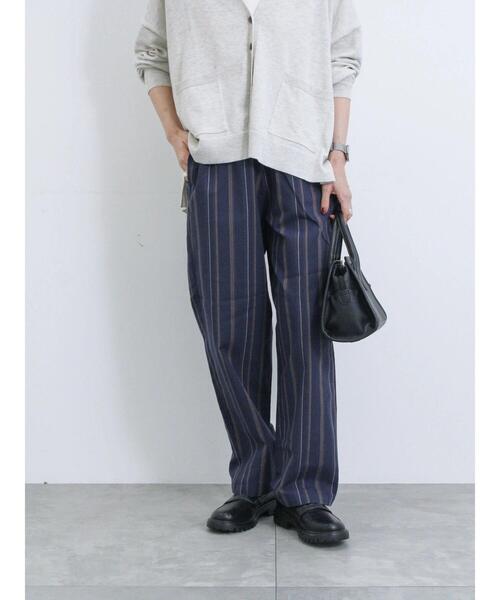 Samansa Mos2 blue（サマンサモスモスブルー）の「【イージーケア】リネン混イージーパンツ（その他パンツ・レディース・ブラック/グリーン/ブラウン/ネイビー/ベージュ・F）」の7枚目の写真