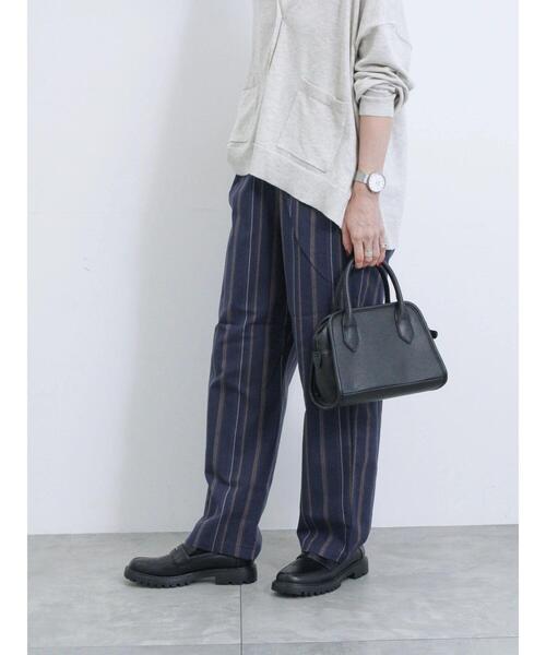 Samansa Mos2 blue（サマンサモスモスブルー）の「【イージーケア】リネン混イージーパンツ（その他パンツ・レディース・ブラック/グリーン/ブラウン/ネイビー/ベージュ・F）」の6枚目の写真