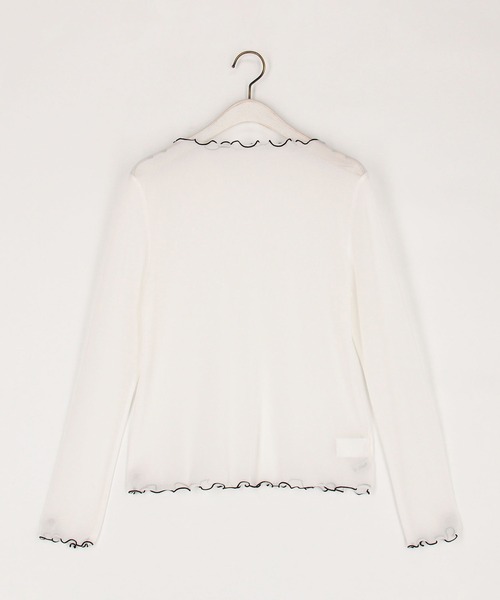 NICOLE CLUB（ニコル　クラブ）の「メロウシアーロングTEE（Tシャツ/カットソー・レディース・オフホワイト/チャコール/ベージュ/ネイビー/マスタード・FREE）」の8枚目の写真