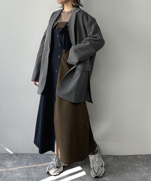 NICOLE CLUB（ニコル　クラブ）の「メロウシアーロングTEE（Tシャツ/カットソー・レディース・オフホワイト/チャコール/ベージュ/ネイビー/マスタード・FREE）」の19枚目の写真