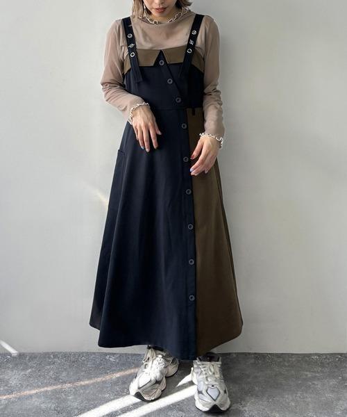 NICOLE CLUB（ニコル　クラブ）の「メロウシアーロングTEE（Tシャツ/カットソー・レディース・オフホワイト/チャコール/ベージュ/ネイビー/マスタード・FREE）」の20枚目の写真