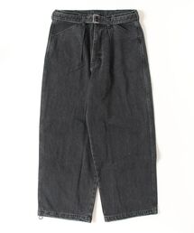 B omnivore/ビーオムニボー　DENIM BELT LOOSE PANTS