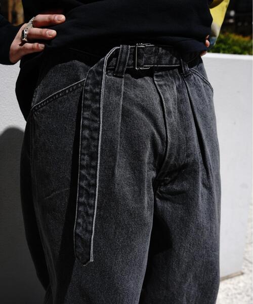 BEAVER(ビーバー)の「B omnivore/ビーオムニボー DENIM BELT LOOSE PANTS(デニムパンツ・メンズ・ブルー/その他4/グレー/ブラック・M/L/S)」の17枚目の写真