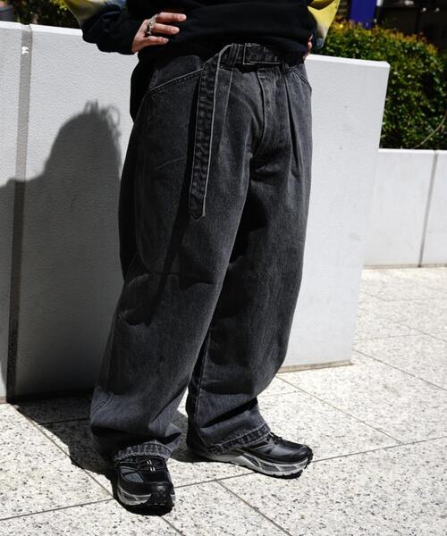 BEAVER(ビーバー)の「B omnivore/ビーオムニボー DENIM BELT LOOSE PANTS(デニムパンツ・メンズ・ブルー/その他4/グレー/ブラック・M/L/S)」の18枚目の写真
