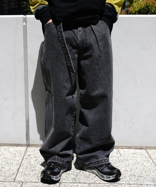 BEAVER(ビーバー)の「B omnivore/ビーオムニボー DENIM BELT LOOSE PANTS(デニムパンツ・メンズ・ブルー/その他4/グレー/ブラック・M/L/S)」の3枚目の写真