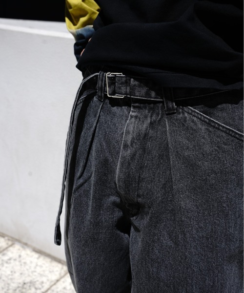 BEAVER(ビーバー)の「B omnivore/ビーオムニボー DENIM BELT LOOSE PANTS(デニムパンツ・メンズ・ブルー/その他4/グレー/ブラック・M/L/S)」の11枚目の写真