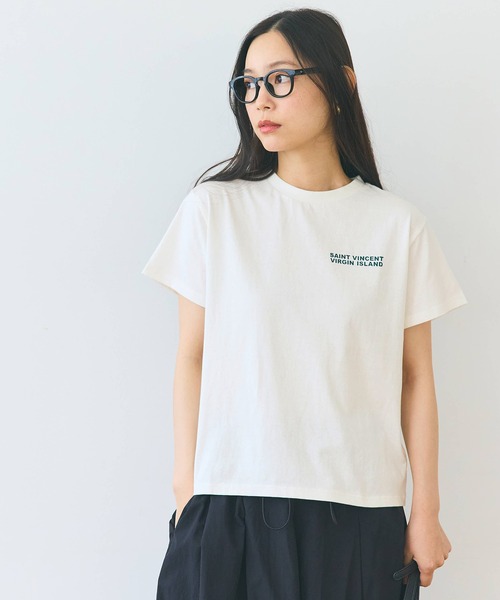 coca（coca）（コカ）の「【WEB限定セール】ワンポイントロゴ レギュラーウェイトTシャツ（Tシャツ/カットソー・レディース・アイボリー/ライトグレー・M/L/S）」の13枚目の写真