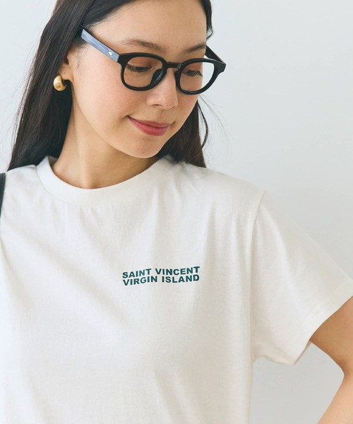 coca（coca）（コカ）の「【WEB限定セール】ワンポイントロゴ レギュラーウェイトTシャツ（Tシャツ/カットソー・レディース・アイボリー/ライトグレー・M/L/S）」の10枚目の写真