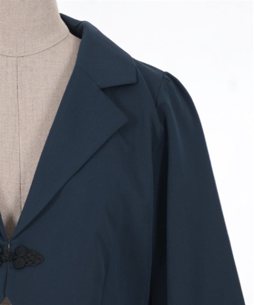 axes femme POETIQUE（アクシーズファムポエティック）の「チャイナボタンショートジャケット（テーラードジャケット・レディース・ネイビー/ブラック/ワイン・MEDIUM）」の18枚目の写真